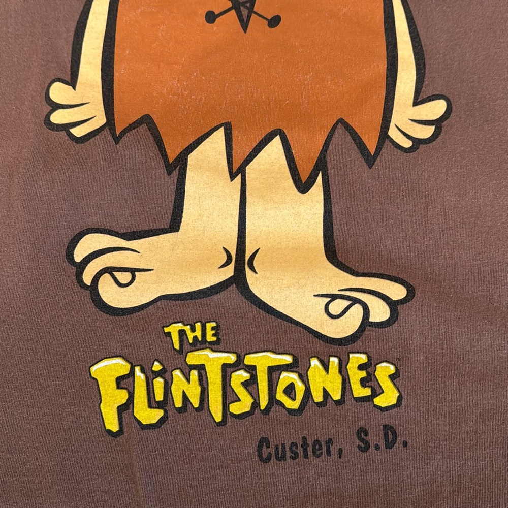 THE FLINTSTONES Rare 90’s Graphic Tshirt Shortsleeved Custer, S.D. Size XL - Picture 5 of 7